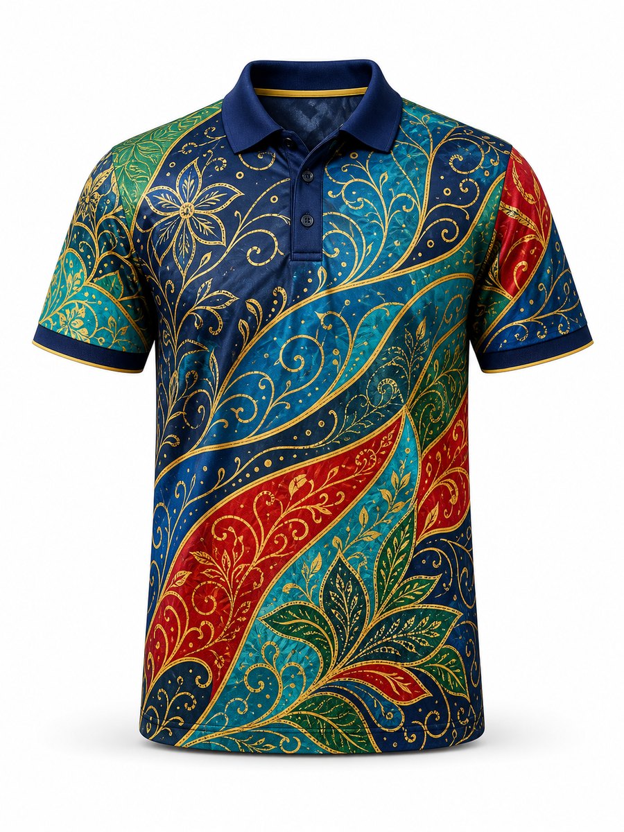 Batik inspired sublimation uniform product