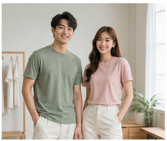Cotton roundneck tees